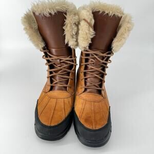 Lauren Ralph Lauren Tan and Black Winter Boots
